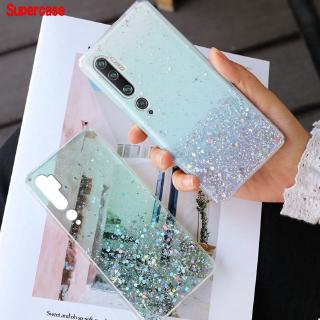 Glitter Bling Star Cover For Xiaomi Mi 10 9 Pro Redmi K30 Note 8 7 6 Pro 8T 8A 7A Phone Case Transparent Soft Clear Case