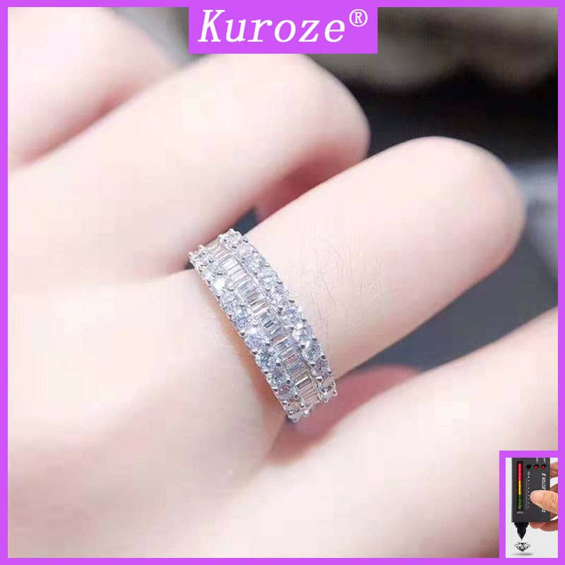 [Gra] แหวนแฟชั่นทองคํา PT950  Moissanite