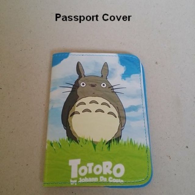 หุ้มปกพาสปอร์ต PassPort(ใส่ book bank สมุดบัญชี ธนาคารได้ค่ะ) ปกหนัง โตโตโร่ (Totoro) ขนาด 10x14 ซม.