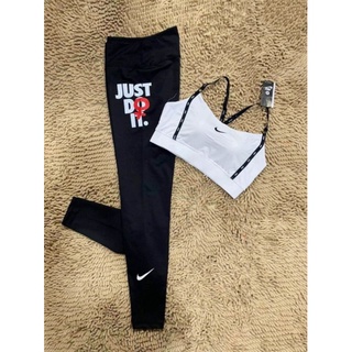 Nike Set ออกกำลังกาย บรา+เลคกิ้งขายาว