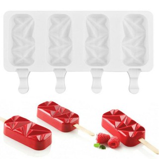 (พร้อมส่ง) แม่พิมพ์ ซิลิโคน ทำไอศครีม 4 ช่อง 4-Hole Ice Cream Mold (คละสี) By สุวภัทร SWP Shop