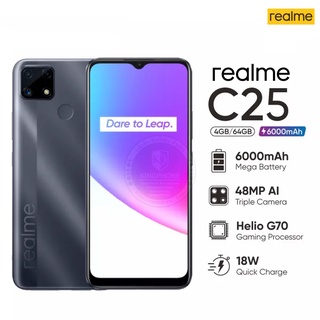 Realme C25 เรียลมี  แรม 4 รอม64GB แบต 6,000 mAh กล้อง 48ล้าน ชาร์ดเร็ว18W ประกันศูนย์ไทย 1 ปี