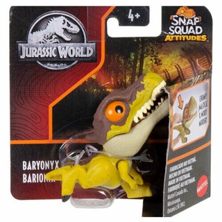 Mattel Jurassic World Snap Squad Attitudes Baryonyx (GYN45) ของเล่นแอ็กชั่นฟิกเกอร์ไดโนเสาร์ แบรีออนิกซ์