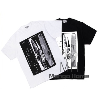 ผ้าฝ้ายคอกลมเสื้อยืดแขนสั้น พิมพ์ลายสเก็ตบอร์ด C.E MD Steam Wave Face Abstract แฟชั่นสตรีทfrom S-4XL