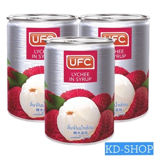 ยูเอฟซี UFC ลิ้นจี่ในน้ำเชื่อม Lychee in Syrup ขนาด 565 กรัม x 3 กระป๋อง สินค้าใหม่ สุดคุ้ม พร้อมส่ง