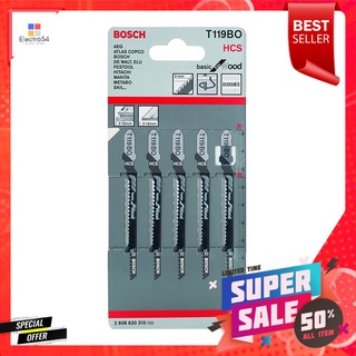 ใบเลื่อยจิ๊กซอว์ BOSCH 119 BO แพ็ก 5 ชิ้นJIGSAW BLADE BOSCH 119 BO 5EA/SET