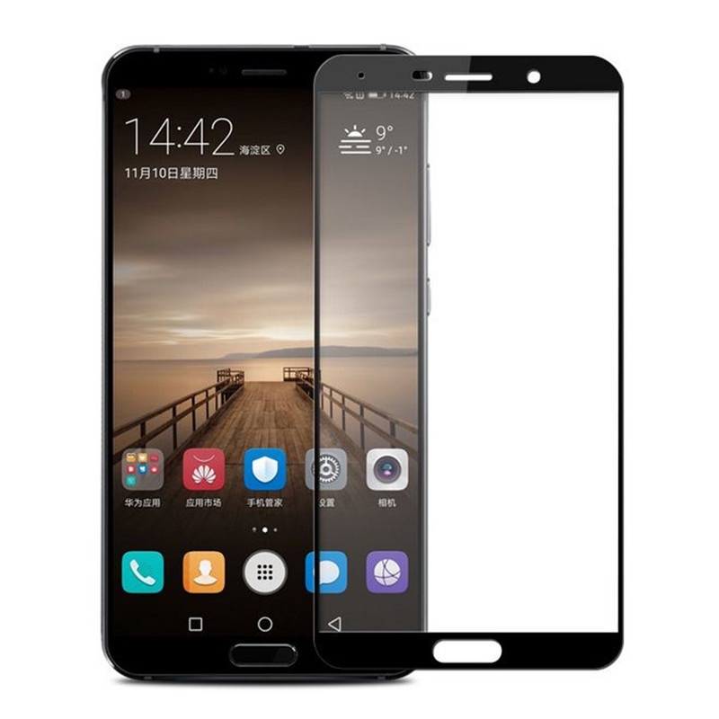 Huawei Mate 10 กระจกนิรภัย 9H 3D คลุมทั้งหมดป้องกันการระเบิดป้องกันหน้าจอฟิล์มสําหรับ Huawei Mate 10