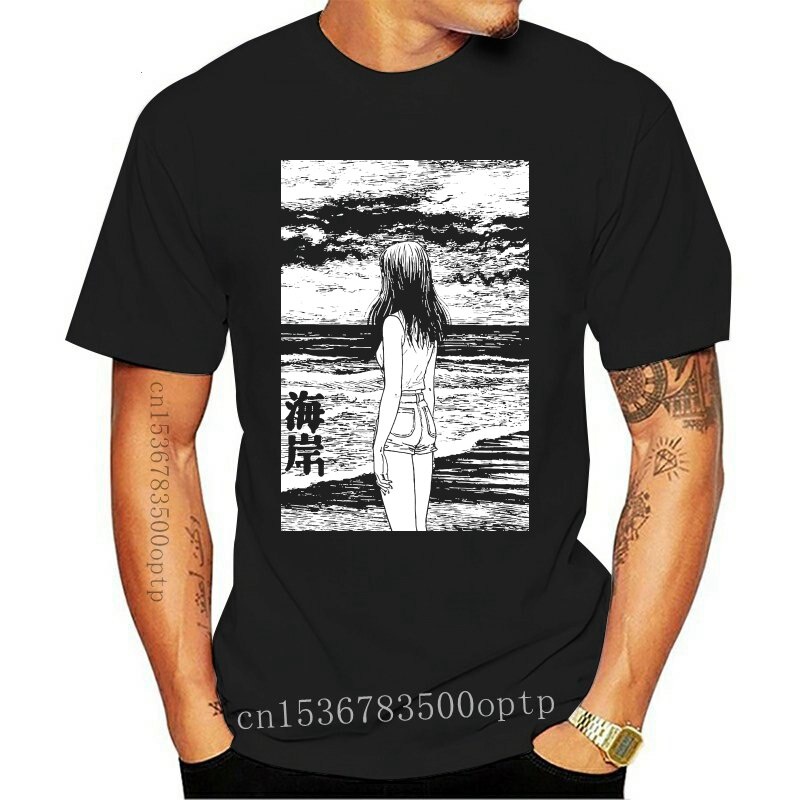 เสื้อยืด พิมพ์ลายอนิเมะสยองขวัญ Uzumaki Eyeball Manga Guro Junji Ito สําหรับผู้ชาย