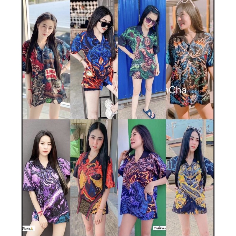 เสื้อovp เสื้อลายovp แบบเชิ๊ดทรงเสี่ยทรงซ้อ