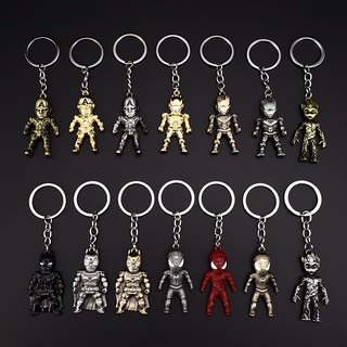 The Avengers Iron Man Spiderman กัปตันอเมริกา Disney Thanos Key Chain Key Ring พวงกุญแจโลหะ Part B