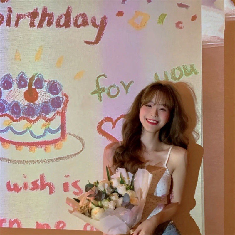 โปรเจคเตอร์ ฉายรูป Happy birthday สไตล์เกาหลี