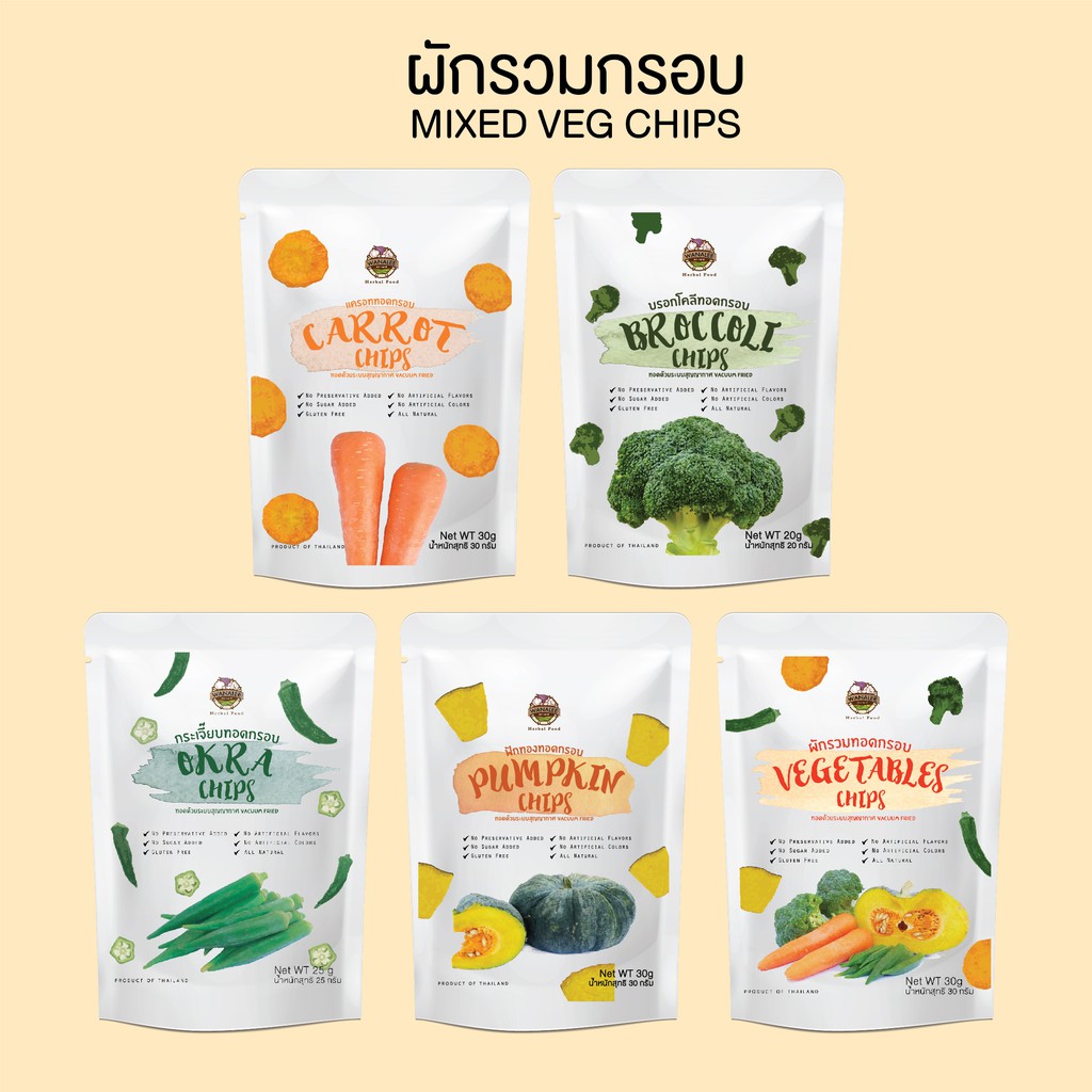 WANALEE - ผักกรอบ Vegetable Chips 30g, ชุดสุดคุ้ม, คละรสชาติได้