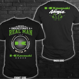 เสื้อผ้าผชLsmtx1 เสื้อยืดแขนสั้น พิมพ์ลาย Kawasaki Ninja H2 Sx Never Underestimate A Real พลัสไซซ์ สําหรับผู้ชายS-5XL