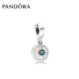 Pandora จี้เข็มทิศ สีเงิน สีชมพู สําหรับผู้หญิง p804