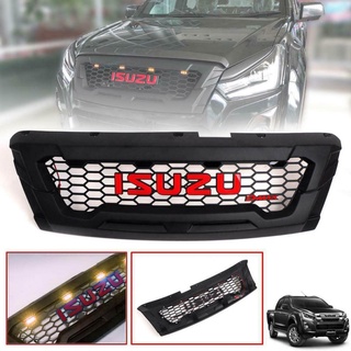 กระจังหน้า หน้ากระจัง รุ่น อิซูซุ ดีแม็กซ์ ISUZU D-MAX DMAX ปี 2015 - 2018 สีดำ โลโก้แดง ไฟเหลือง 4 จุด