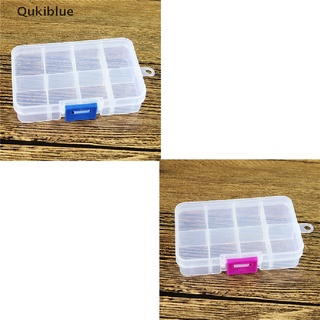 Qukiblue กล่องพลาสติก 8 ช่อง ปรับได้ สําหรับเก็บเครื่องประดับ 1 ชิ้น