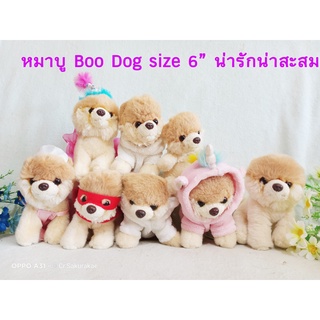 (พร้อมส่ง) ตุ๊กตาหมา หมาบูตัวเล็ก 6 นิ้ว ตุ๊กตาหมาบู boo by gund ตุ๊กตามือสอง ตุ๊กตาลิขสิทธิ์แท้  ตุ๊กตาผ้า