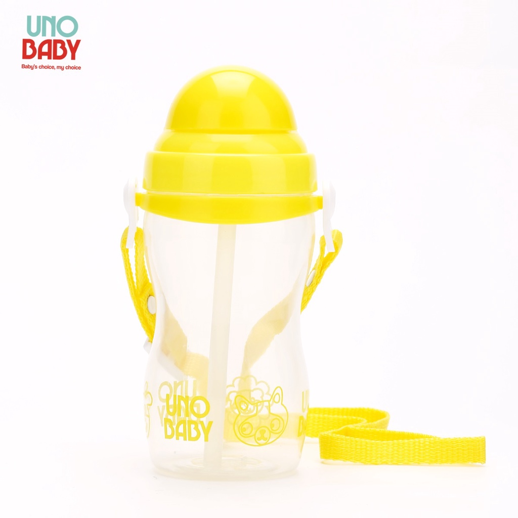 Uno Baby ขวดน้ำฟางวันทัช 400มล / One-Touch Straw Bottle 400ml