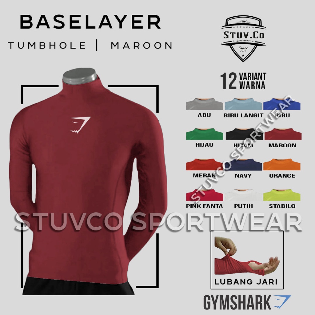 BASELAYER Finger Cuff LONGSLEEVE THUMBHOLE แขนยาวว่ายน้ํา FUTSAL GYM FITNESS DIVING ผู้ชายผู้หญิง - รูปที่ 4