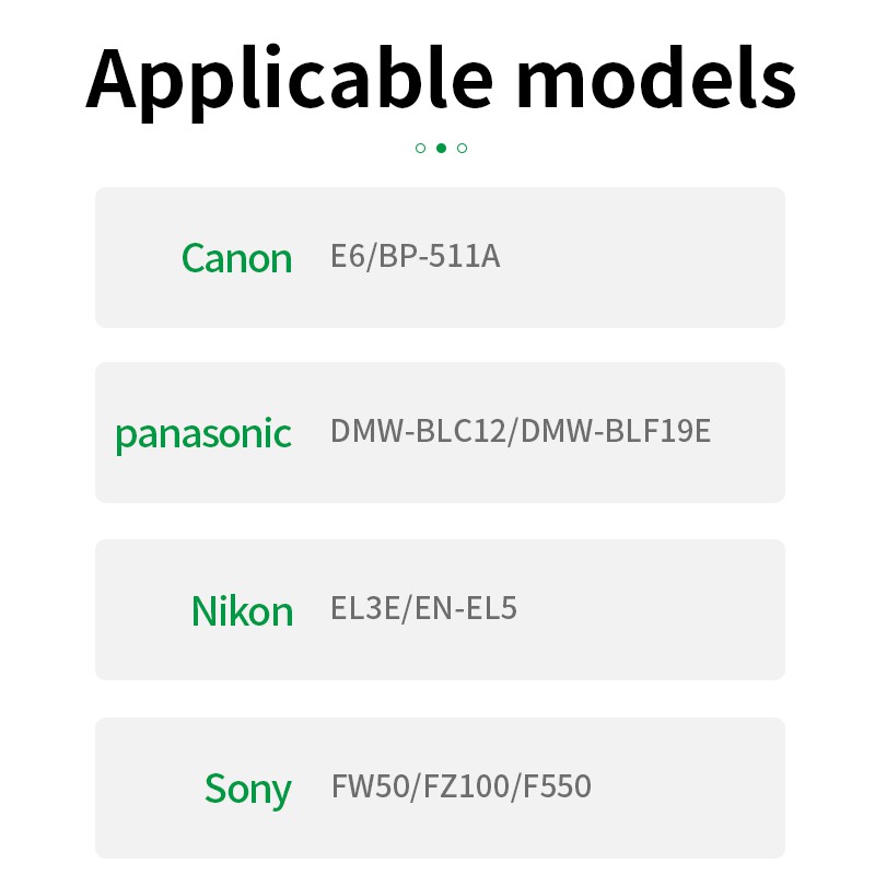 llano กล่องเก็บแบตเตอรี่ เมมโมรี่การ์ด SD / TF สำหรับกล้อง Canon Nikon Sony