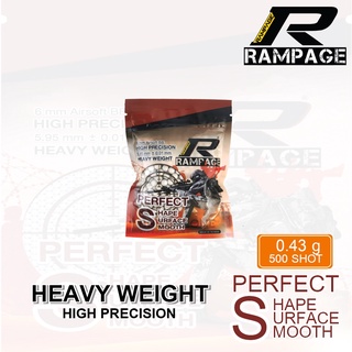 ลูกบีบี กันRAMPAGE 0.43g 500 นัด made im taiwan ลูกกระ สุนหนักพิเศษ คุณภาพสูง เกรดพรีเมี่ยม