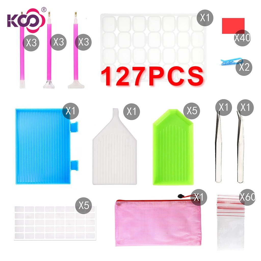 Ks อุปกรณ์สำหรับทำภาพเพชรปักครอสติช DIY