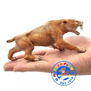 Munich Play - ไดโนเสาร์ Smilodon - เสือเขียวดาบ ขนาด 15.50 CM (จากหาดใหญ่)