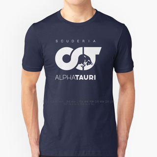 เสื้อยืดโอเวอร์ไซส์Scuderia Alpha Tauri เสื้อยืดแฟชั่นฤดูร้อนลำลองบุรุษเสื้อยืดผ้าฝ้ายแขนสั้นS-3XL