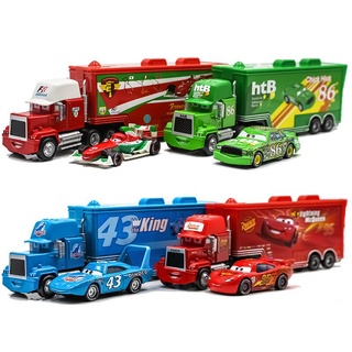 โมเดลรถยนต์ Disney Pixar Cars 3 Lightning McQueen 1:55 Diecast Jackson Storm Mater โลหะอัลลอย ของเล่นสําหรับเด็ก