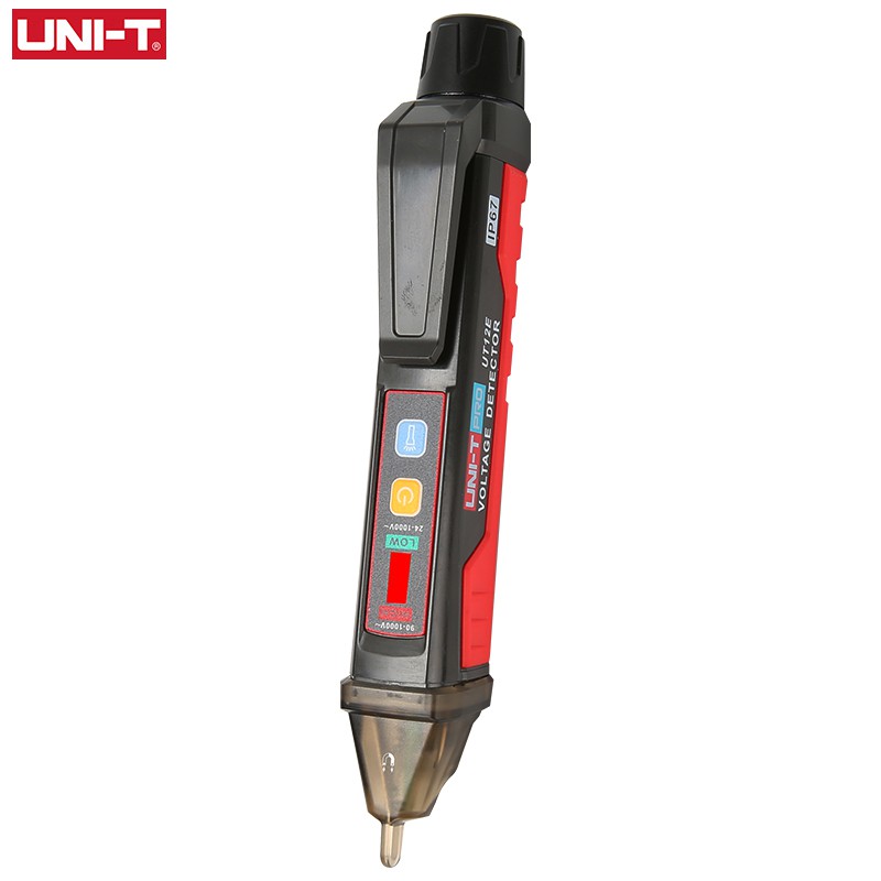 UNI-T ไม่ติดต่อ AC เครื่องตรวจจับแรงดันไฟฟ้า UT12E UT12M 24V-1000V ดินสอทดสอบ เครื่องทดสอบแรงดันไฟฟ้าของซ็อกเก็ต