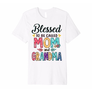 【100% cotton】เสื้อยืด ผ้าฝ้าย พิมพ์ลายการ์ตูน Blessed To Be Called Mom And Grandma Flower สําหรับผู้ชาย ET56WRE21050