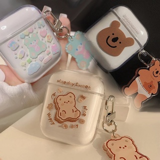 เคส  for Airpods1&amp;2&amp;Pro/i11/i12  การ์ตูน TPU Case for AirPods Pro น่ารัก ปลอกหุ้มสัตว์น่ารักหูฟัง for AirPods เคสซิลิโคน เคสซิลิโคนการ์ตูน พร้อมจี้น่ารักๆ