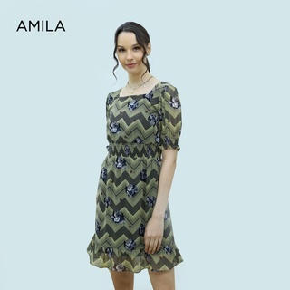 AMILA Dress AM-D930 แขนสั้น IGPU21-8