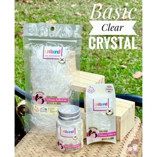 Uniband หนังยางรัดผม ไม่กินผม ไม่ดีดขาดง่าย TPU Basic Size : Clear Crystal