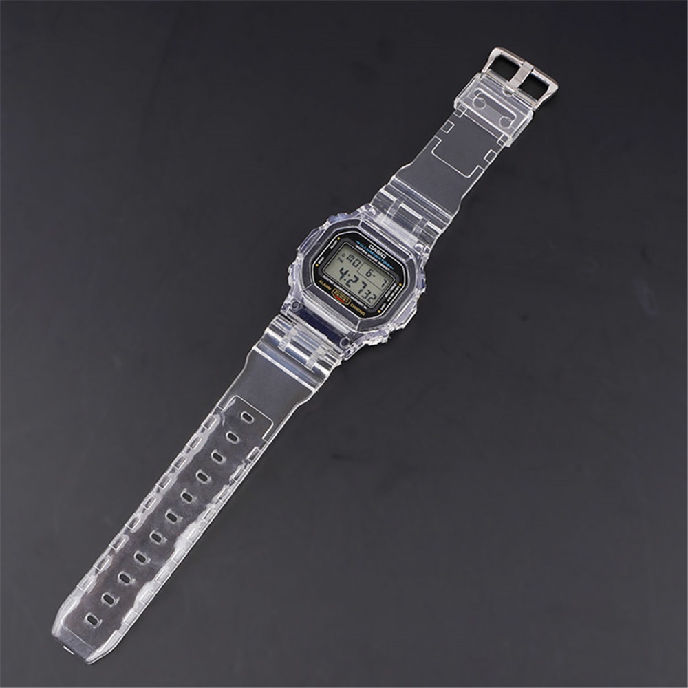 สายนาฬิกาข้อมือเรซิ่น พร้อมเคส สําหรับ Casio G-Shock DW-5600 5000 GW-M5610 G-5600 GLX-5600