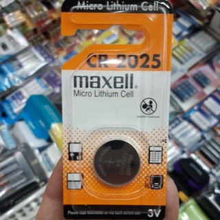 (แพคเดี่ยว) ถ่านกระดุม Maxell  CR2025 3V จำนวน1ก้อน ของใหม่ ของแท้