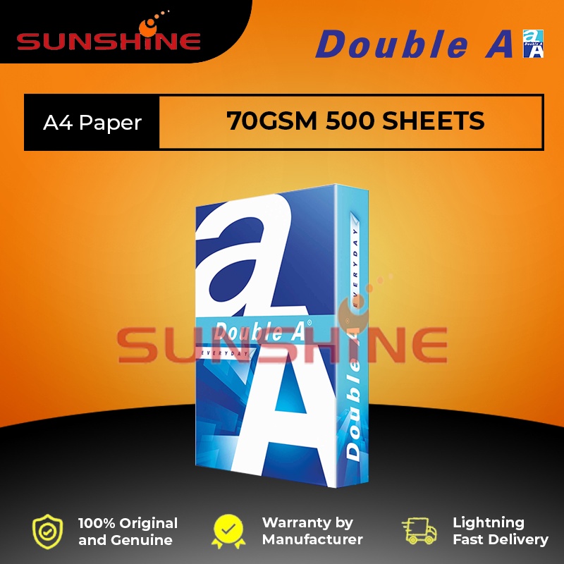 DOUBLE A PAPER A4 80GSM A4 70GSM DOUBLE A PAPER