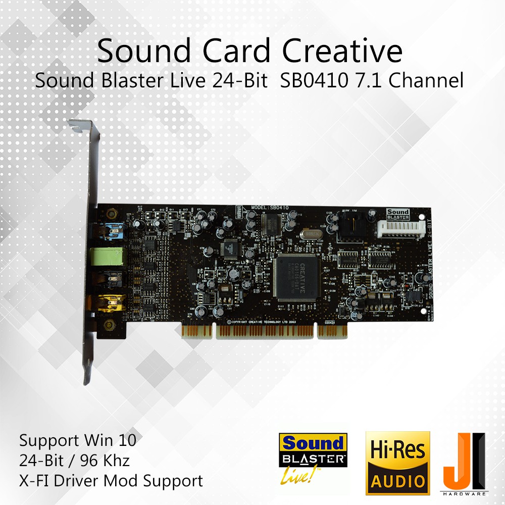 Sound Card Creative Sound Blaster Live 24-Bit SB0410 7.1 Channel (PCI) มือสอง