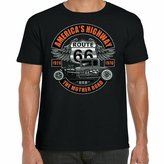 ขายดี!พร้อมส่ง เสื้อยืดแขนสั้น ลาย Hotrod 58 Hot Rat Rod Route 66 American Car Garage 12 หลากสี สไตล์วินเทจ แฟชั่นฤดูร้อ