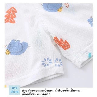 ชุดเซ็ตเด็กแขนสั้น ผ้าโปร่ง เย็นสบาย นุ่มนิ่ม (6 เดือน - 3 ปี) S1 เสื้อเด็ก พร้อมกางเกง เสื้อผ้าเด็กอ่อน ใส่สบาย ไม่ร้อน