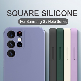 เคสโทรศัพท์ ยางซิลิโคนนิ่ม TPU ทรงสี่เหลี่ยม สําหรับ Samsung Galaxy S10 Plus S10Plus S9 S9Plus Note 20 Ultra Note20 S9 Plus Note 10 Plus