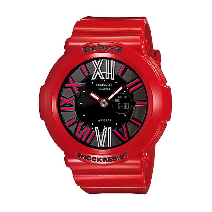 Casio Baby-G นาฬิกาข้อมือผู้หญิง สายเรซิ่น รุ่น BGA-160,BGA-160-4B - สีแดง