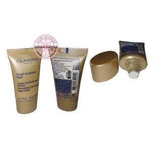 ขนาดทดลอง ของแท้ CLARINS Nutri Lumiere Nuit Nourishing, Revitalizing Night Cream Travel Size