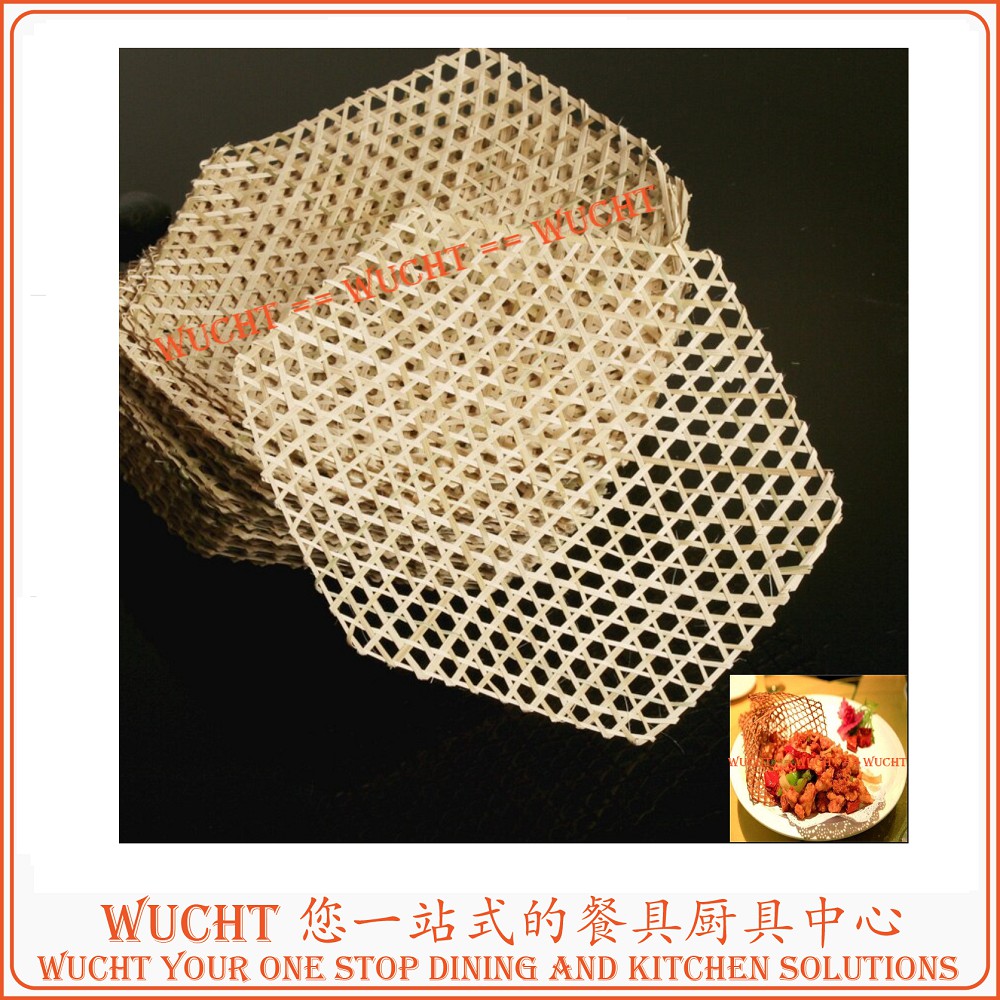 WUCHT5 X Bamboo Mat 12 Holes / Bamboo Steamed Mat Net Anti Stick Pan - เสื่อไม้ไผ่ทํามือสําหรับตกแต่