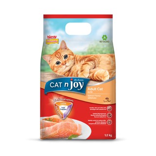 CAT n joy Tripple Protection สูตรแมวโต รสแซลมอน 1.2kg