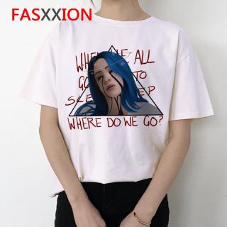 Billie Eilish เสื้อเบลาส์สไตล์ฮาราจูกุสําหรับผู้หญิงสไต