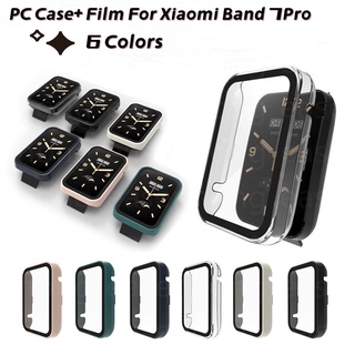 2in1 เคส PC + ฟิล์ม สําหรับ Xiaomi Band 7Pro เคสป้องกันหน้าจอ สําหรับ Mi Band 7 Pro เคสป้องกันเต็มรูปแบบ อุปกรณ์เสริม