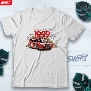 [COD]เสื้อยืด พิมพ์ลาย World CHAMPION RALLY 1999 LANCER EVO DISTROS-5XL