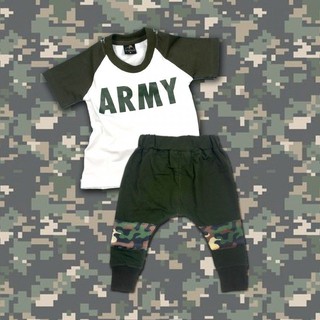 เสื้อยืด กางเกง เด็ก ลายArmy