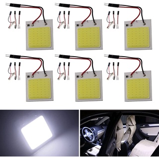 แผงไฟ Led 48 Smd T10 4W Cob 12V สําหรับติดตกแต่งภายในรถยนต์ 1 ชุด